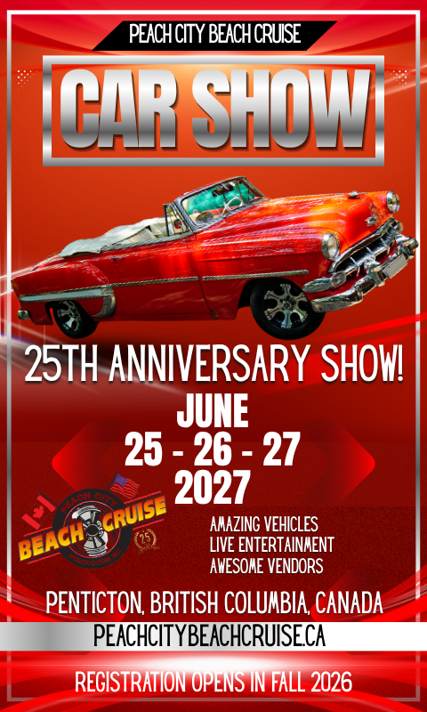 Peach City Beach Cruise Car Show - Penticton, BC, Canada